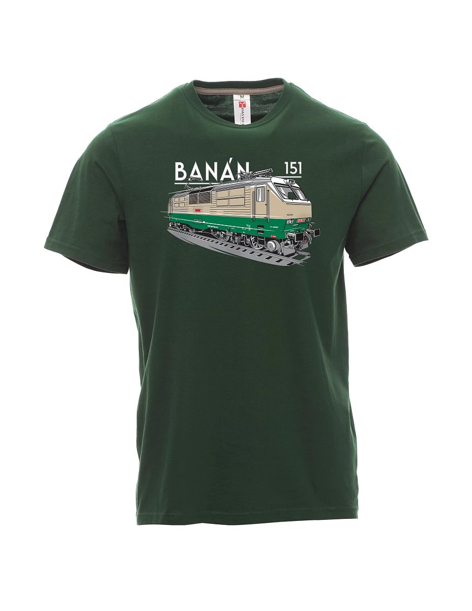 Dunkelgrün T-Shirt für Männer Elektrolokomotive 151 "Banane"