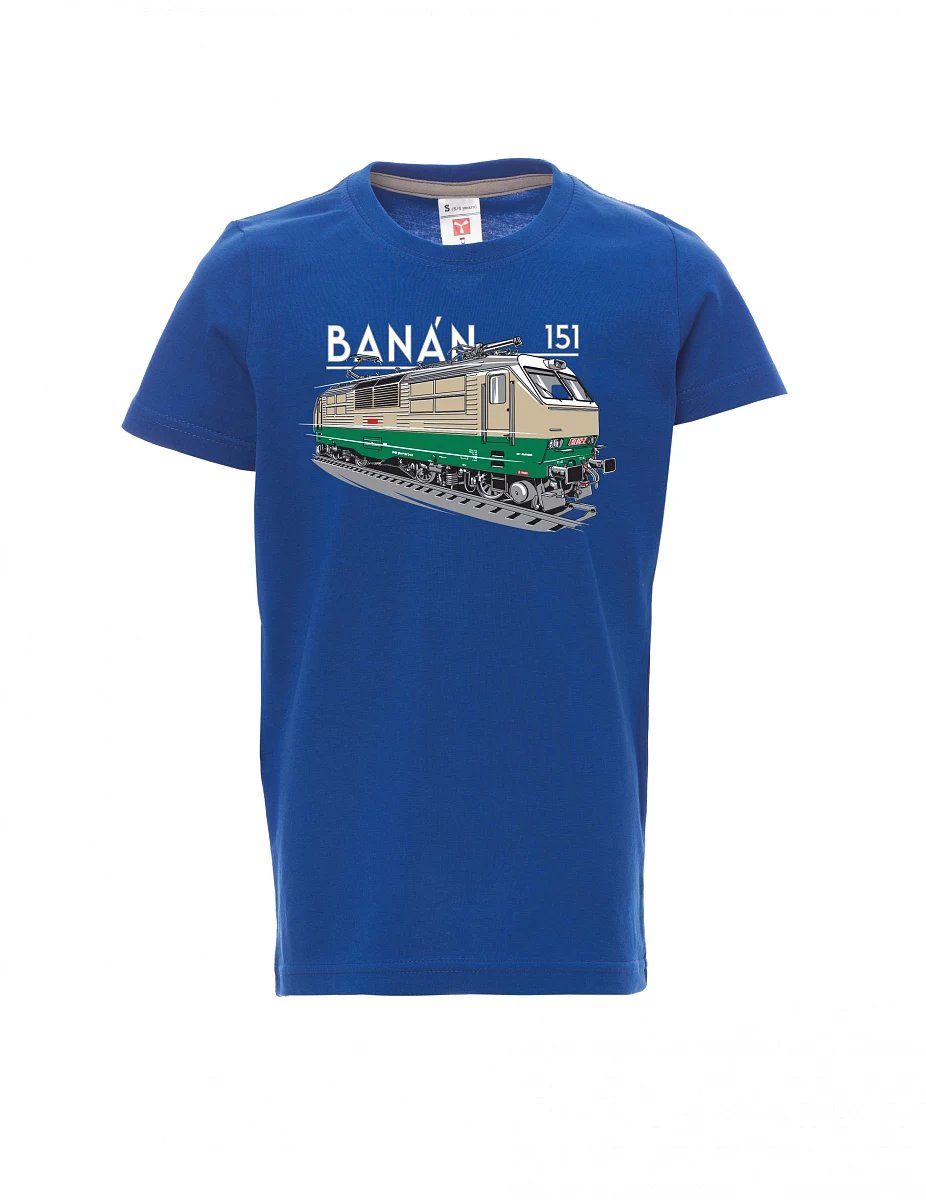 Blaues Kinder T-Shirt Elektrolokomotive 151 "Banane"