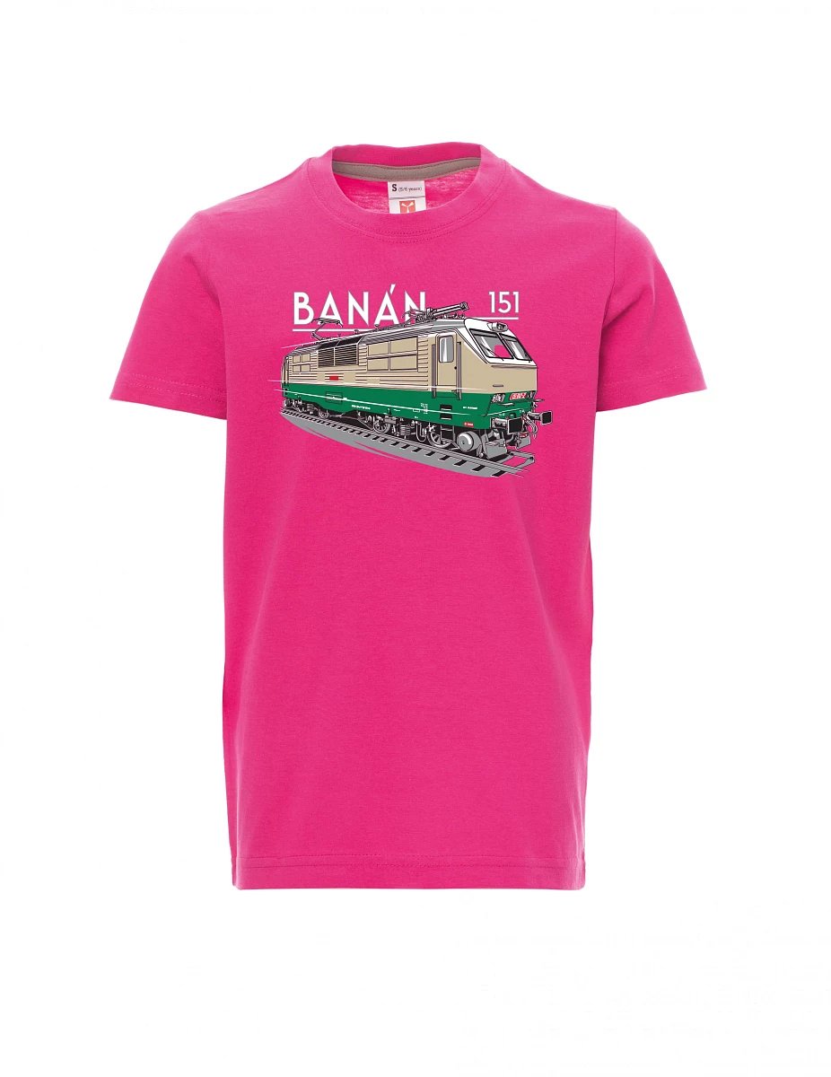 Rosa Kinder T-Shirt Elektrolokomotive 151 "Banane"