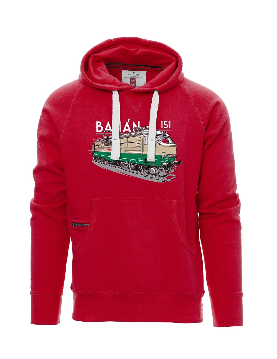 Rotes Sweatshirt für Männer Elektrolokomotive 151 "Banane"