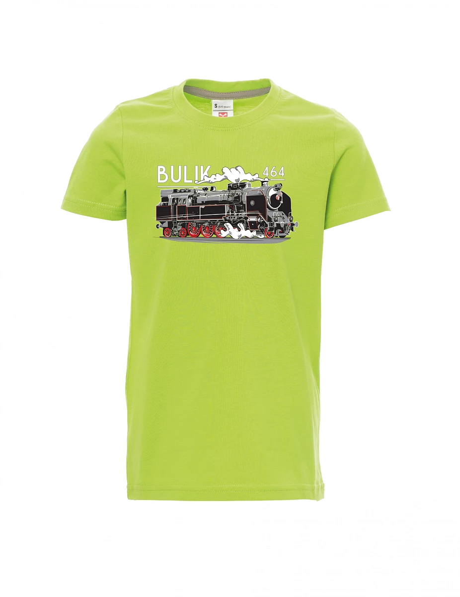 Hellgrünes Kinder T-Shirt Lokomotive 464