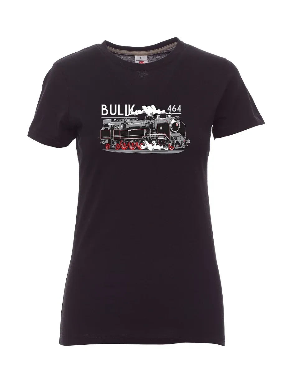 Schwarzes T-Shirt für Damen Lokomotive 464