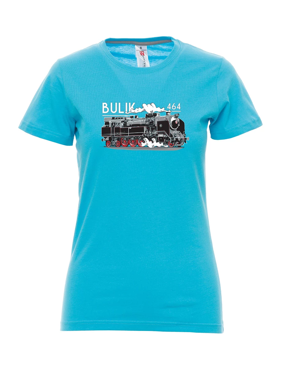 Atoll-blaues T-Shirt für Damen Lokomotive 464