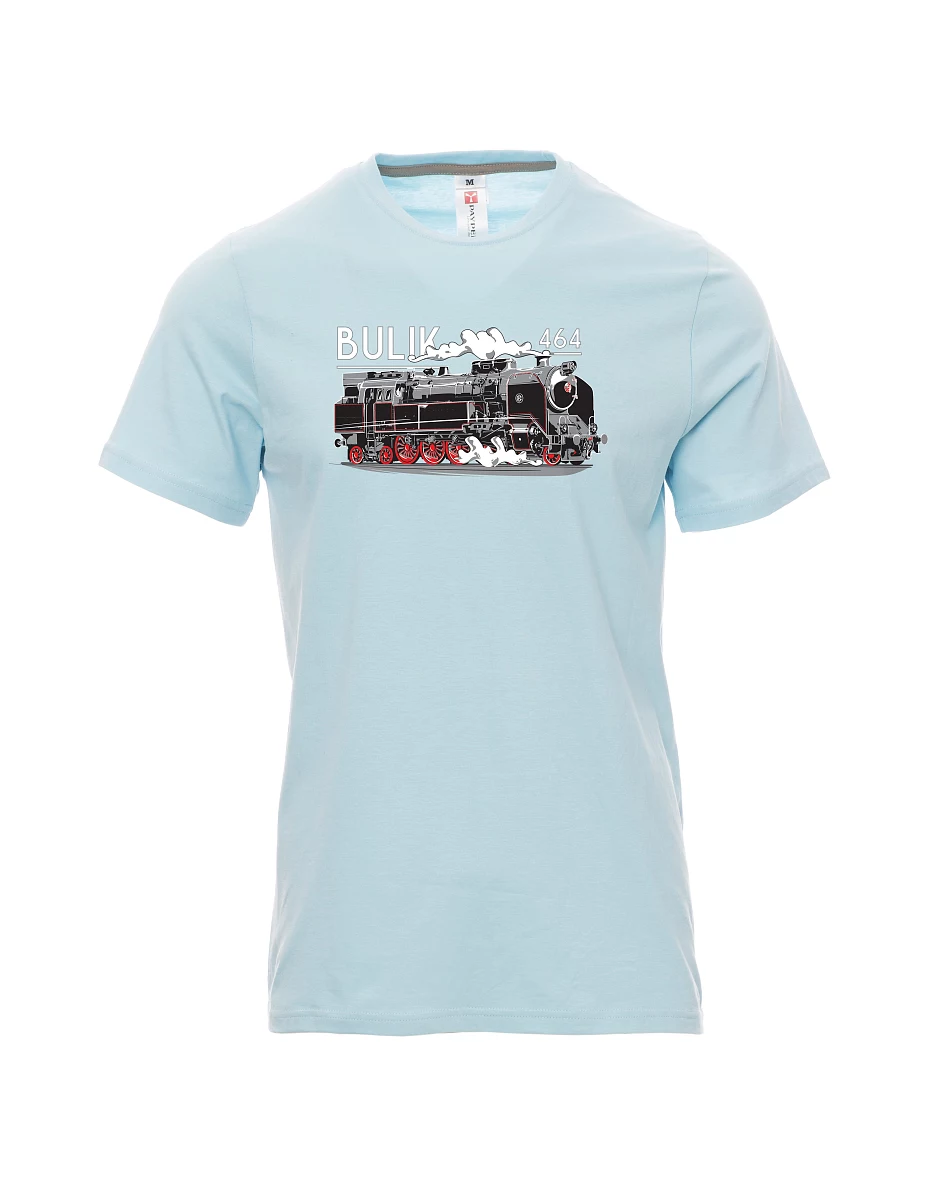 Blassblaues T-Shirt für Männer Lokomotive 464