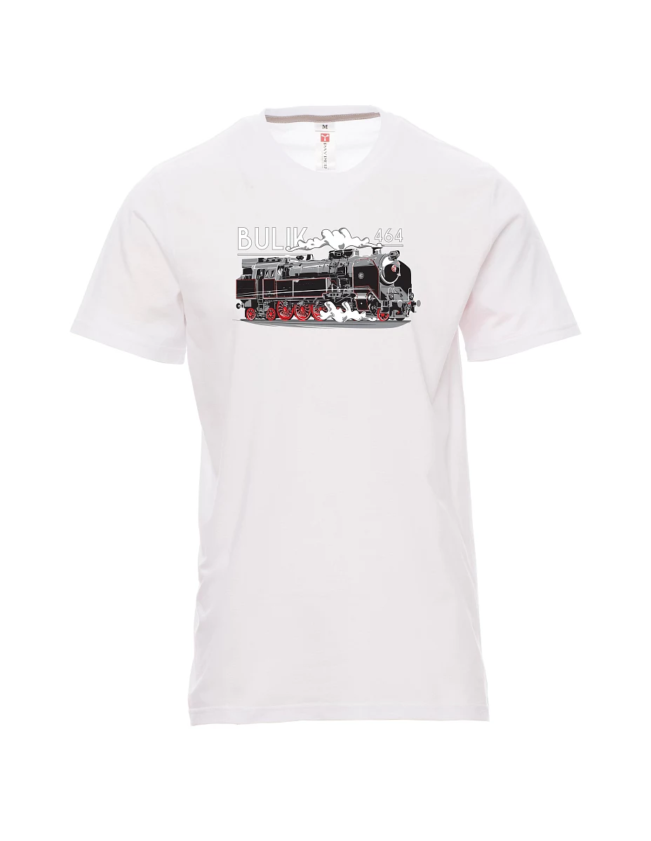 Weißes T-Shirt für Männer Lokomotive 464