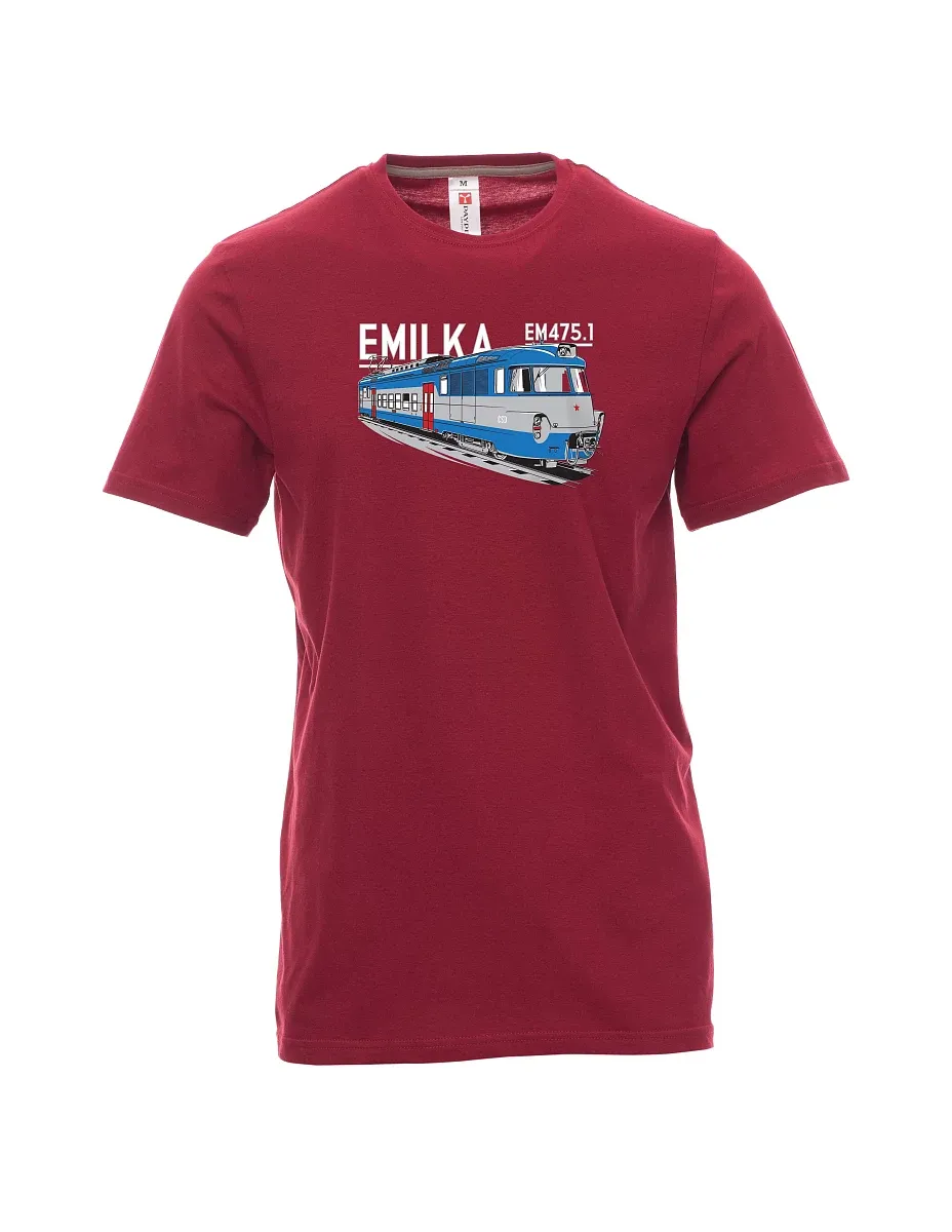 Dunkelrotes T-Shirt für Männer Elektrogeräte 475.1