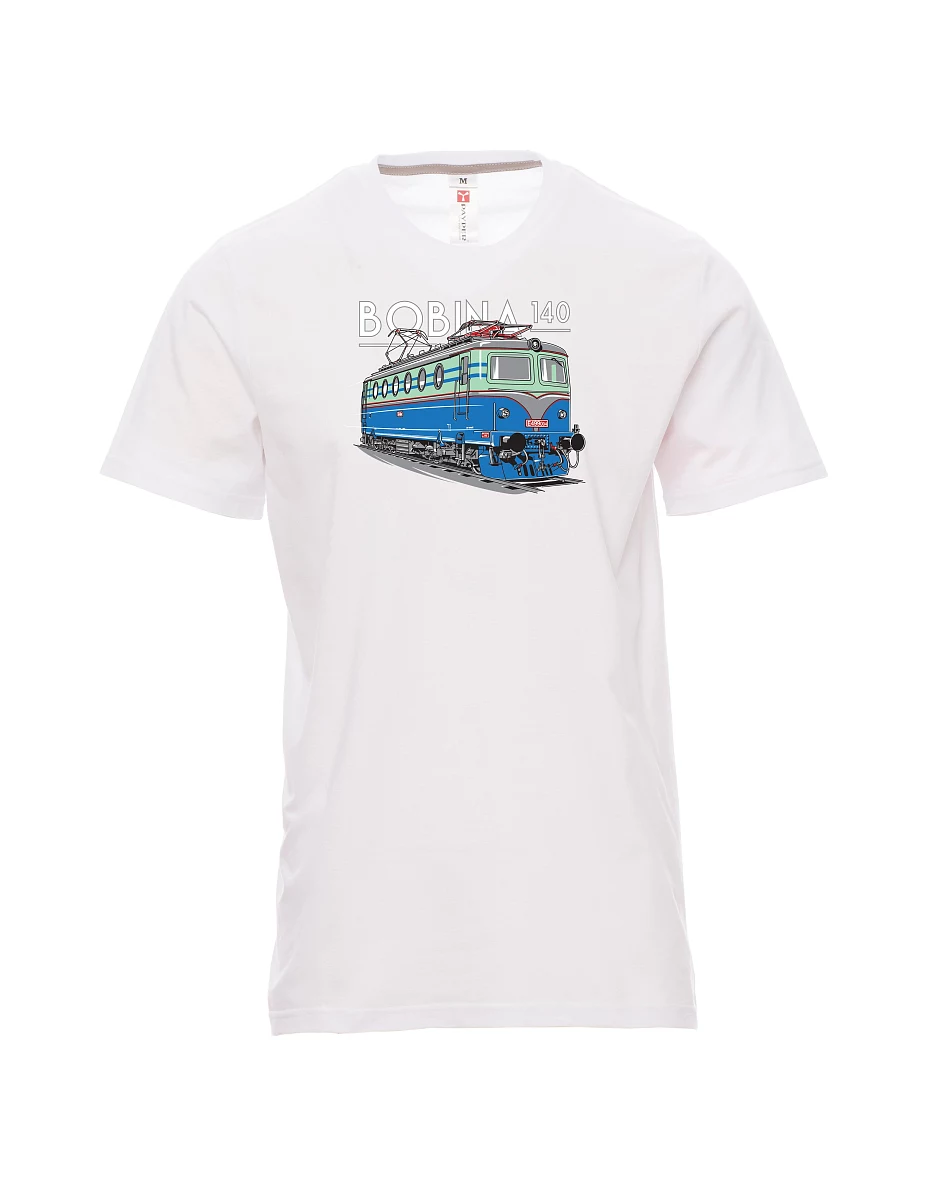 Weißes T-Shirt für Männer Lokomotive 140