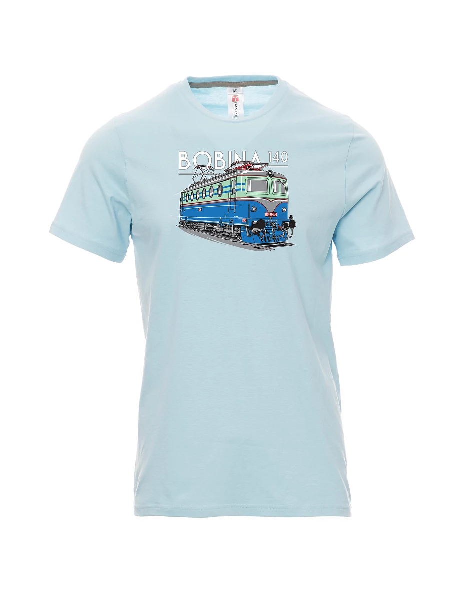 Blassblaues T-Shirt für Männer Lokomotive 140