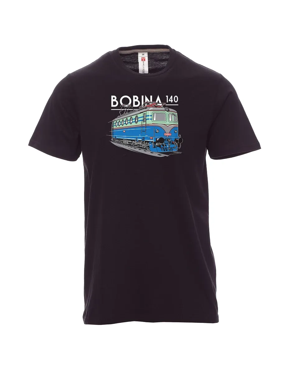 Schwarzes T-Shirt für Männer Lokomotive 140