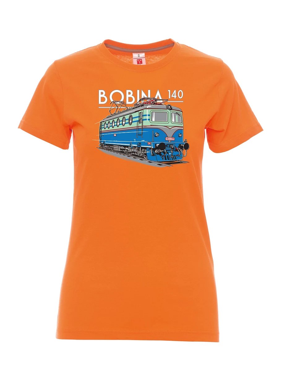 Orange T-Shirt für Damen Lokomotive 140
