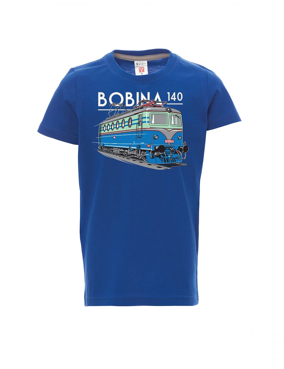 Blaues Kinder T-Shirt Lokomotive 140