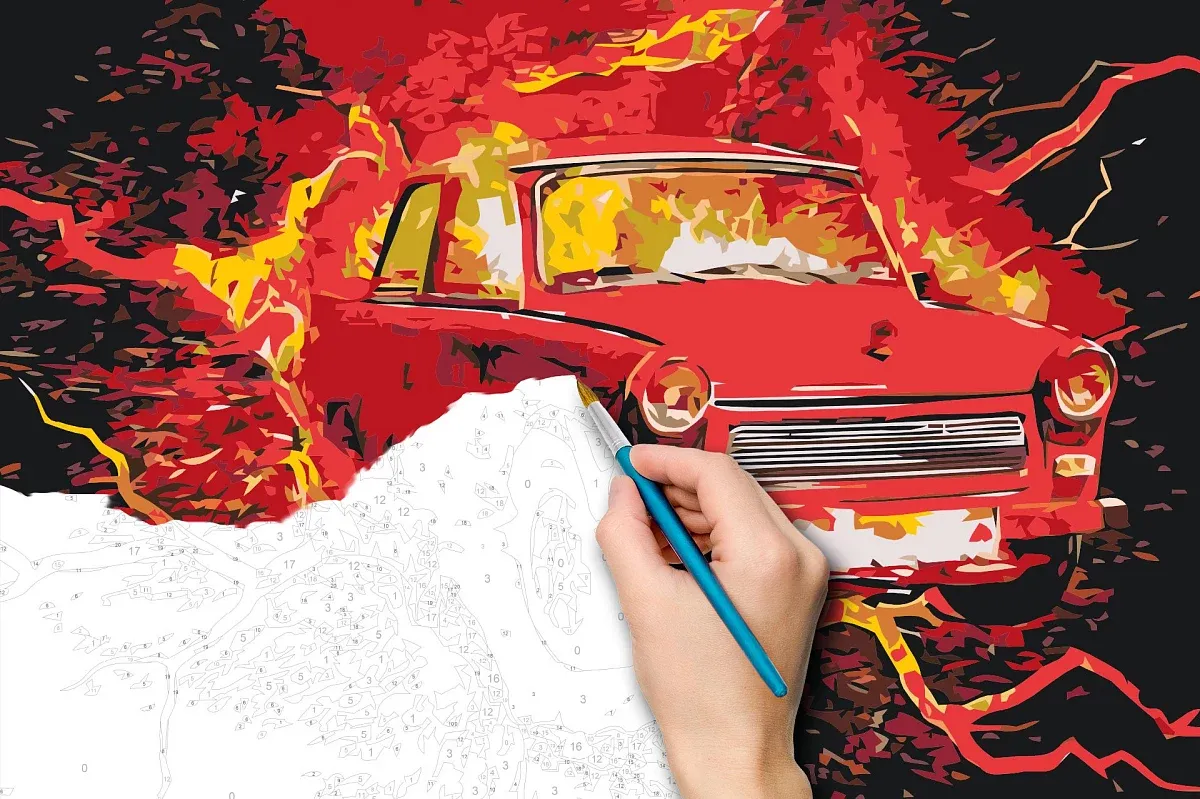 Malen nach Zahlen - Bild von Veteran VW Brouk