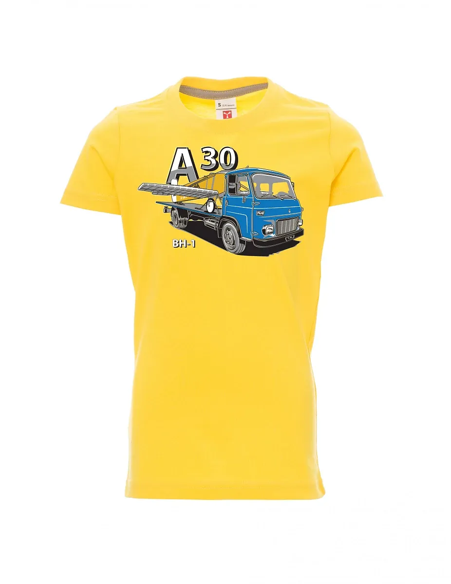 Gelbes Kinder T-Shirt Avia A30 a flugzeug BH - 1