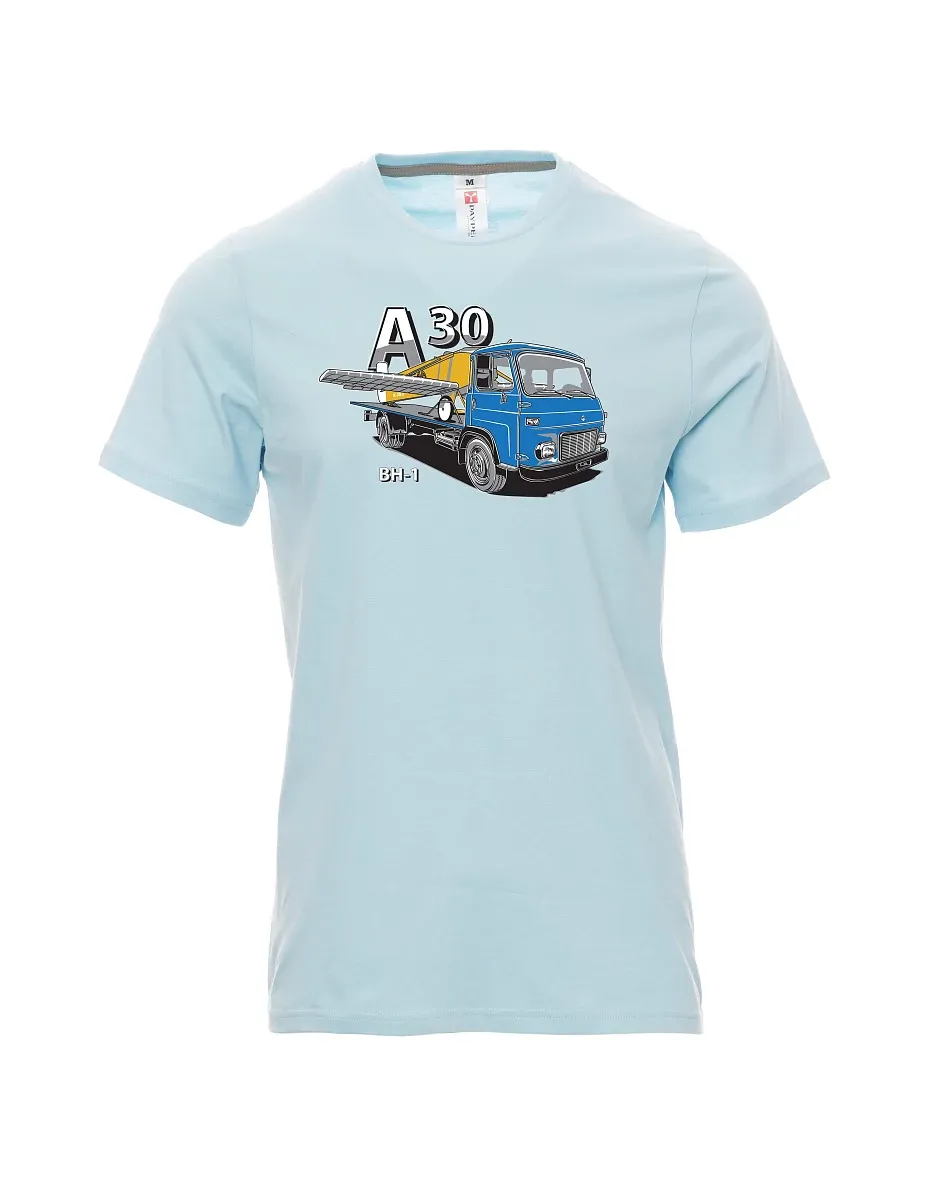 Blassblaues T-Shirt für Männer Avia A30 und flugzeug BH - 1