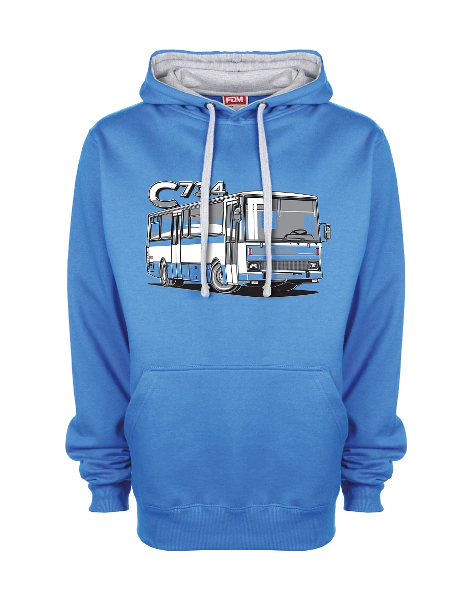 Grau-blaues Sweatshirt Bus C734