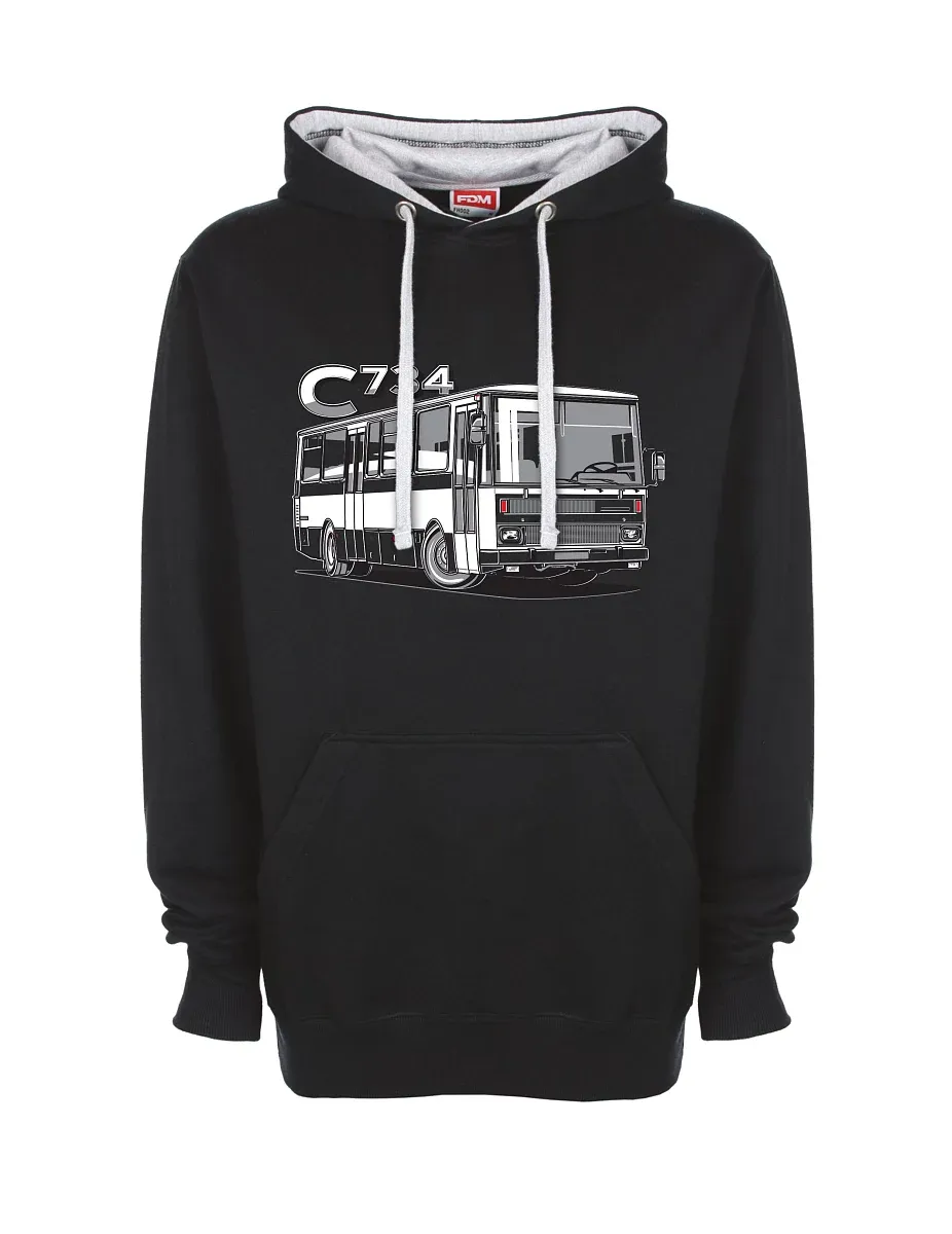 Grau-schwarzes Sweatshirt Bus C734