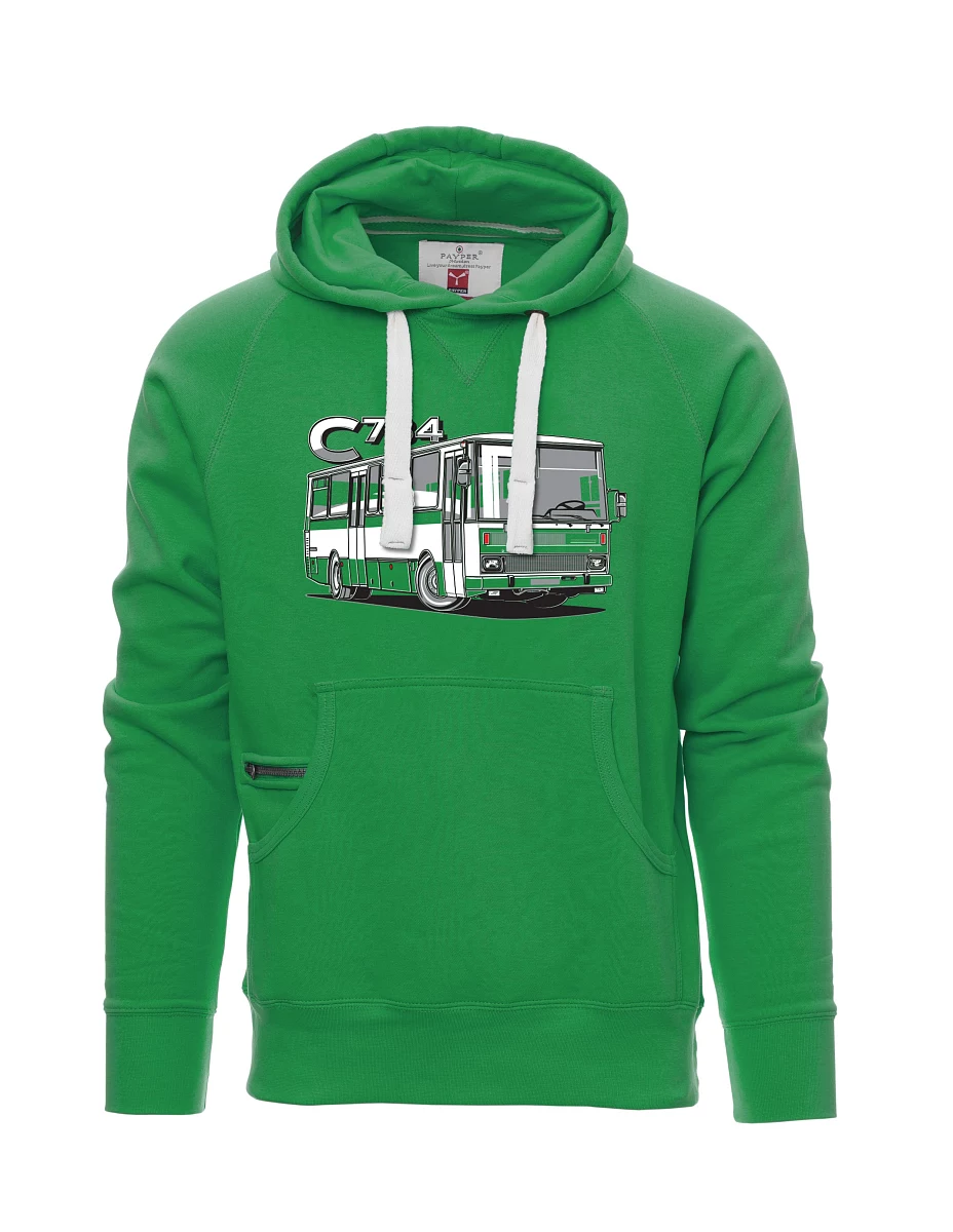 Grünes Sweatshirt für Männer Bus C734