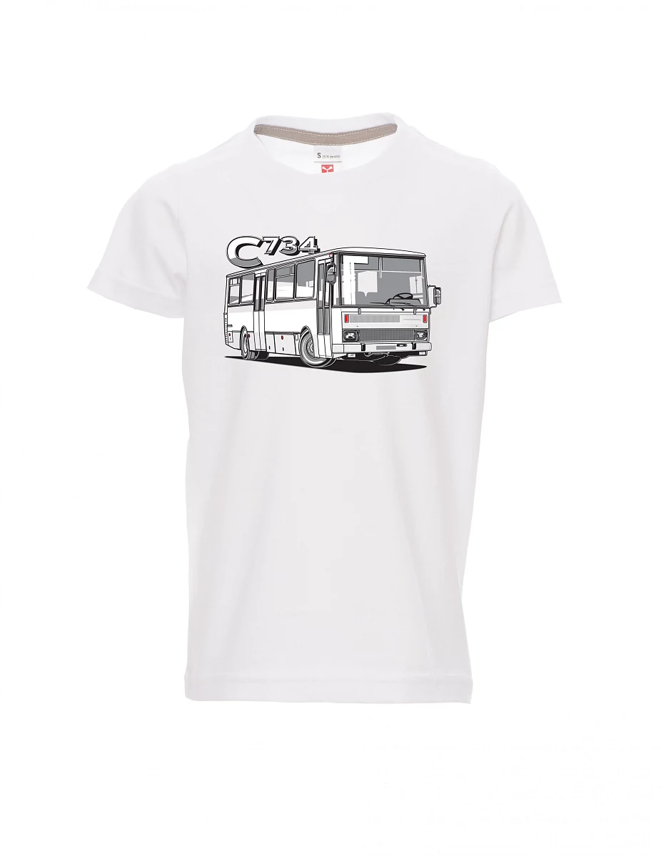 Weißes Kinder T-Shirt Bus C734