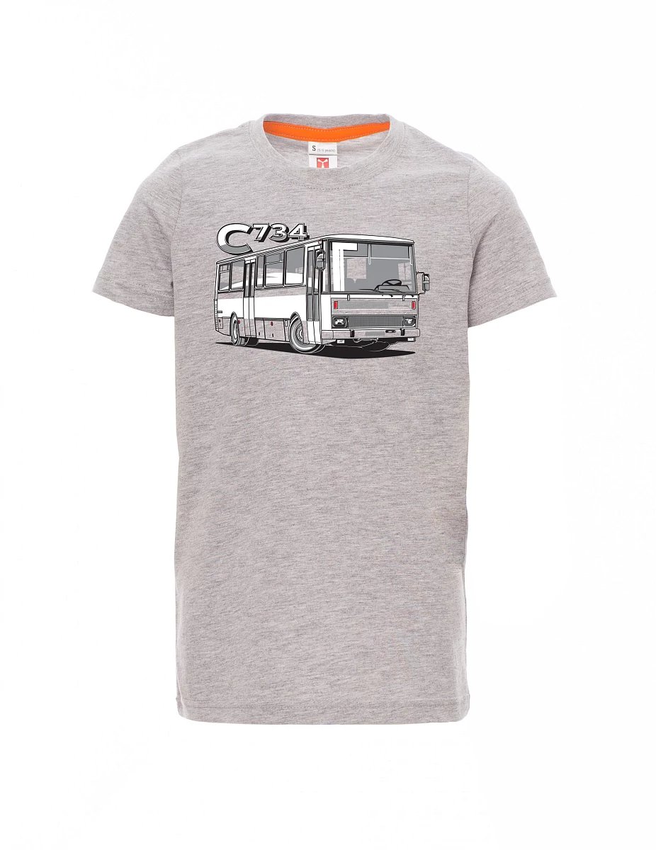Grau melange Kinder T-Shirt Bus C734