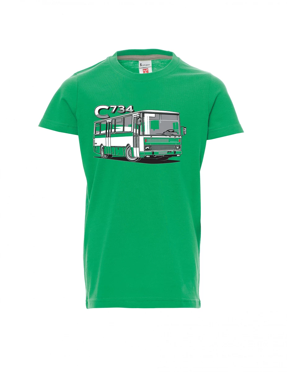 Grünes Kinder T-Shirt Bus C734