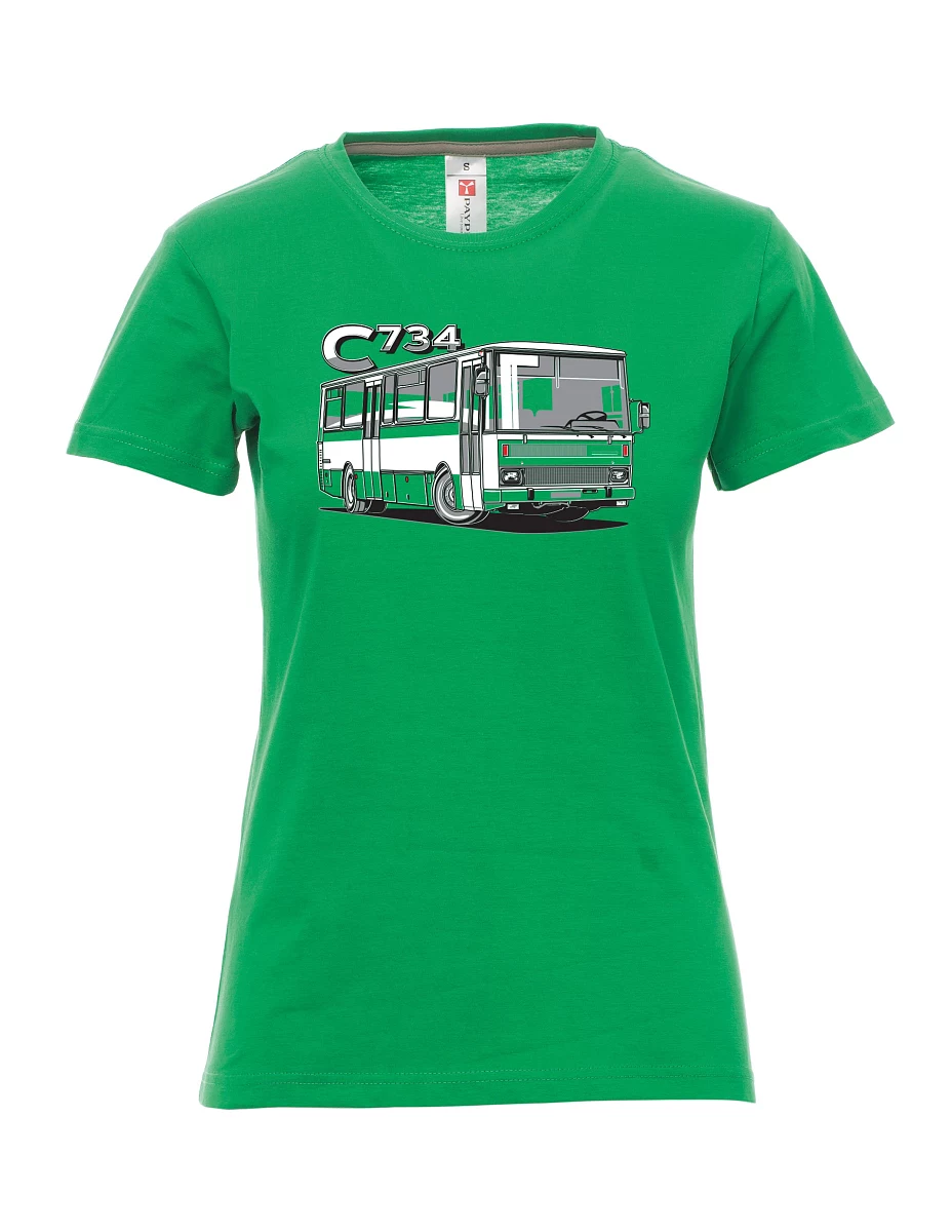 Grünes T-Shirt für Damen Bus C734