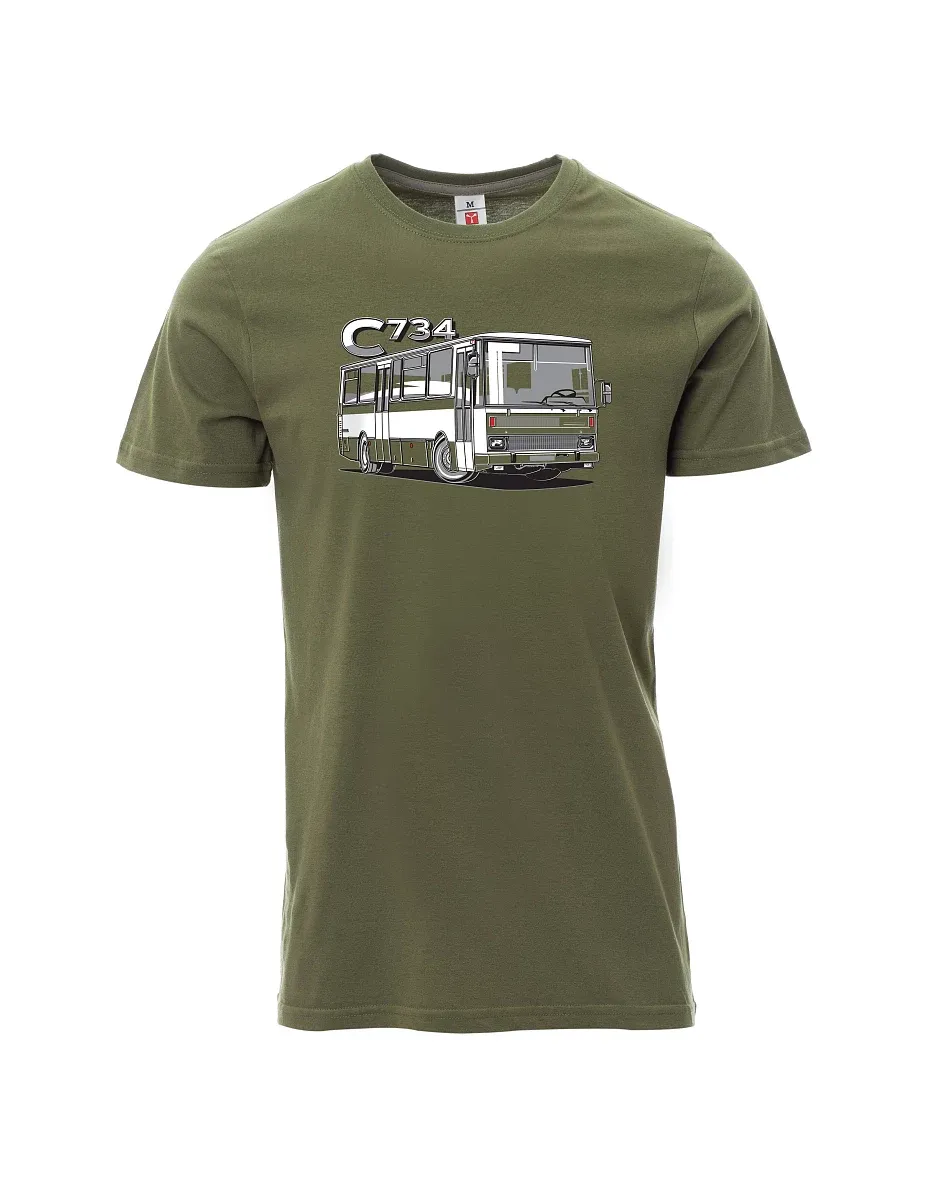 Khaki T-Shirt für Männer Bus C734