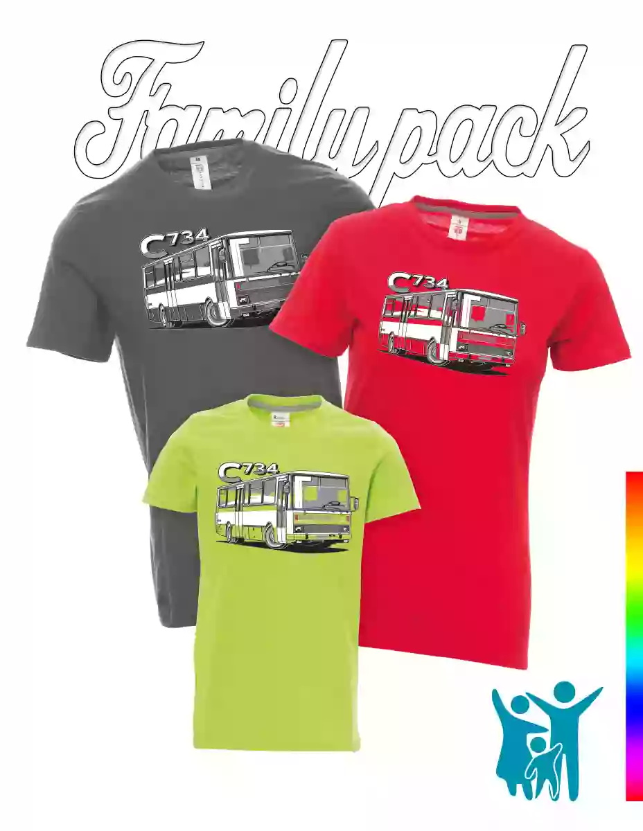 Familien-Set von T-Shirts Bus C734