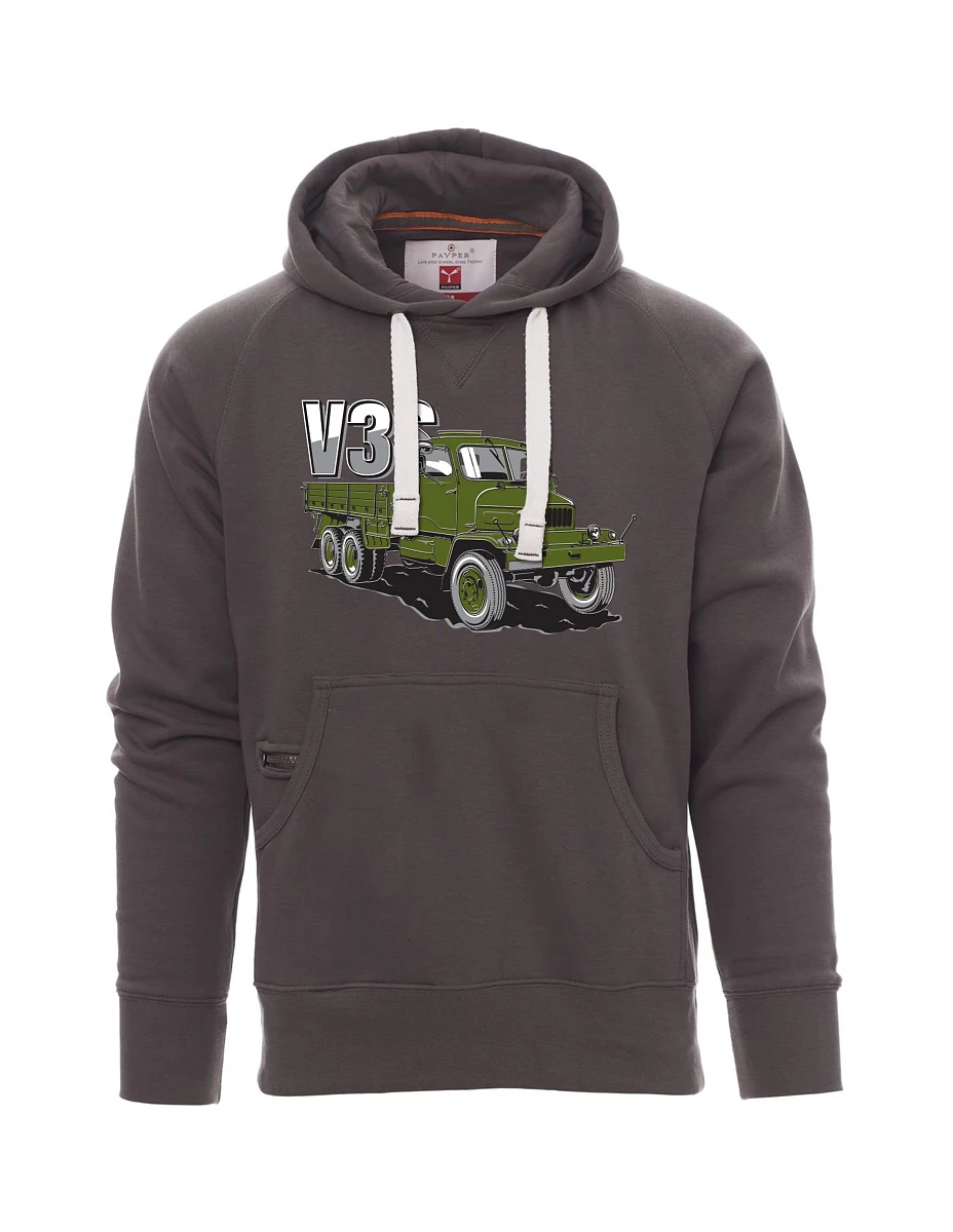 Graues Sweatshirt für Männer LKW V3S Flachbett-LKW