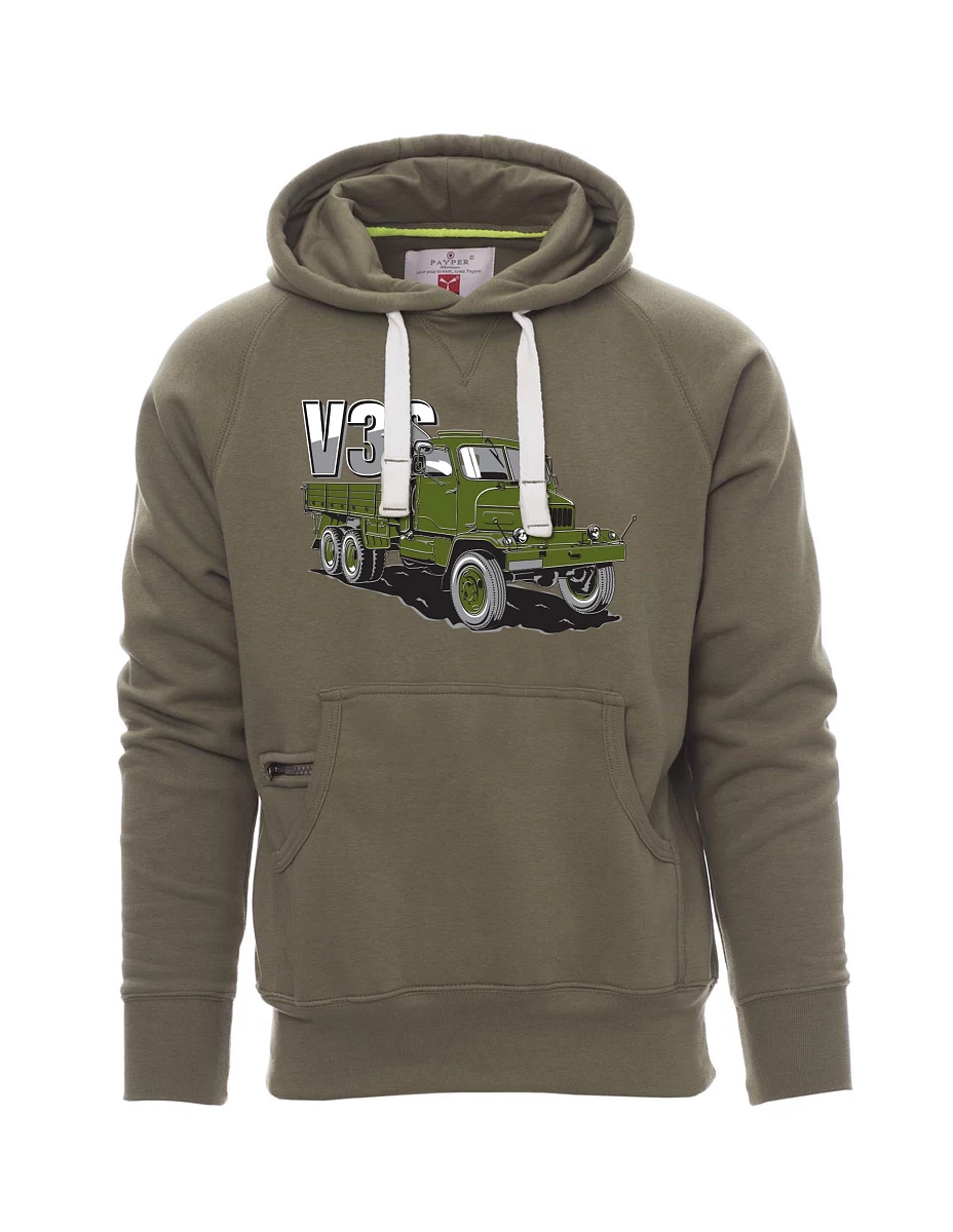 Khaki Sweatshirt für Männer LKW V3S Flachbett-LKW