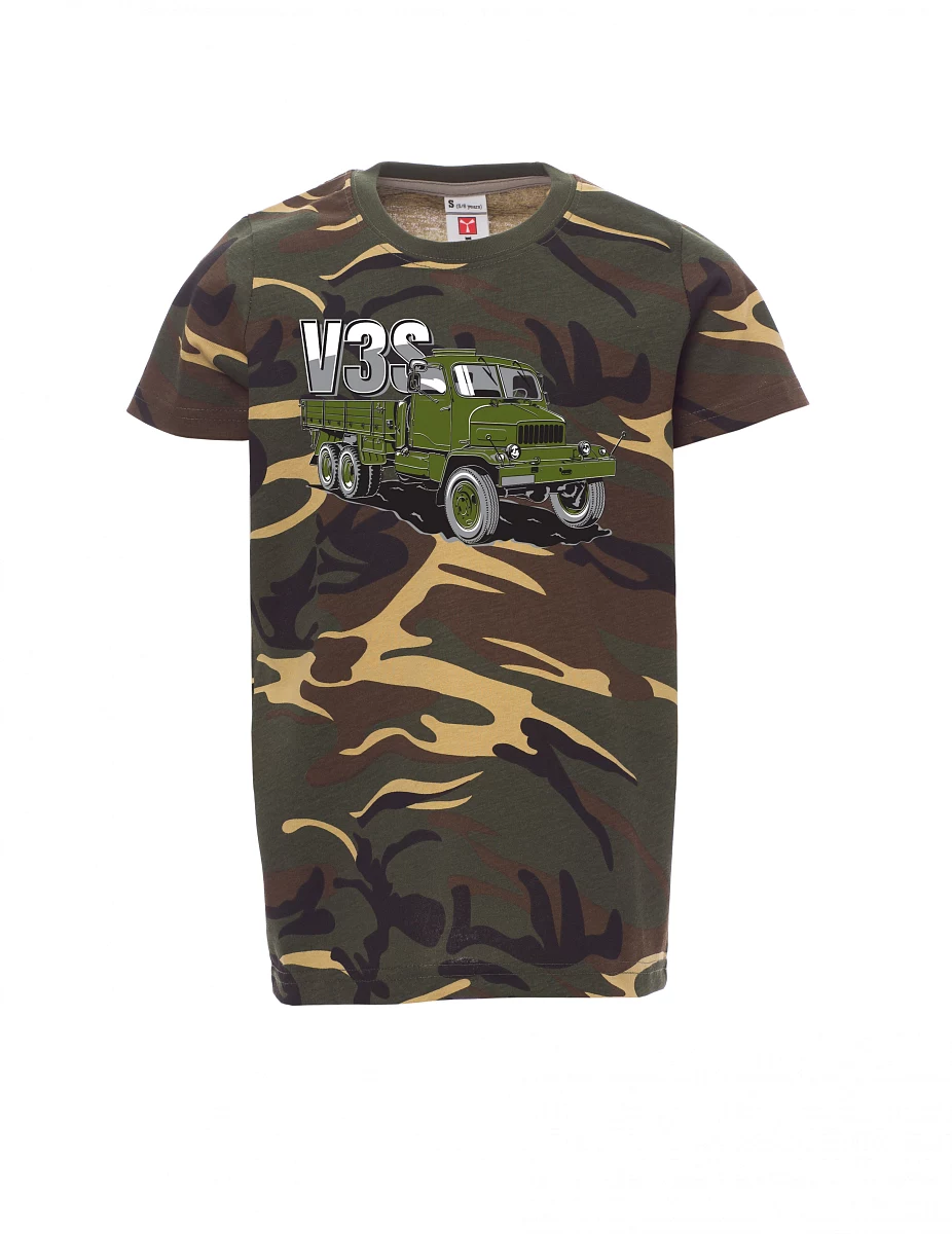 Tarnung Kinder T-Shirt LKW V3S Flachbett-LKW