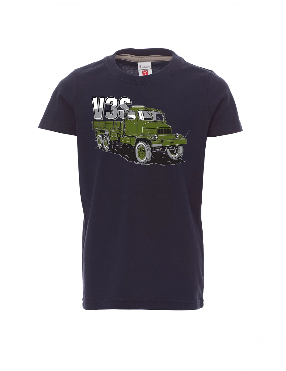 Navy Kinder T-Shirt LKW V3S Flachbett-LKW