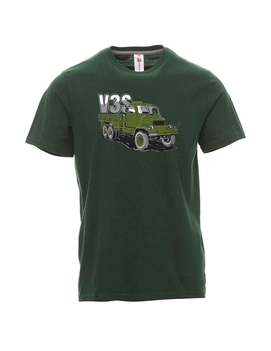 Dunkelgrün T-Shirt für Männer LKW V3S Flachbett-LKW