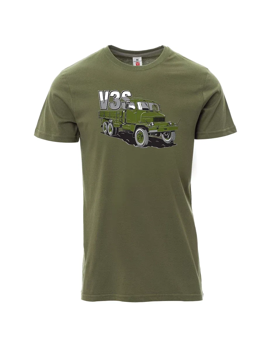 Khaki T-Shirt für Männer LKW V3S Flachbett-LKW