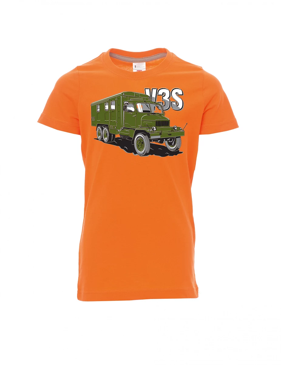 Orange Kinder T-Shirt LKW V3S Kabinett