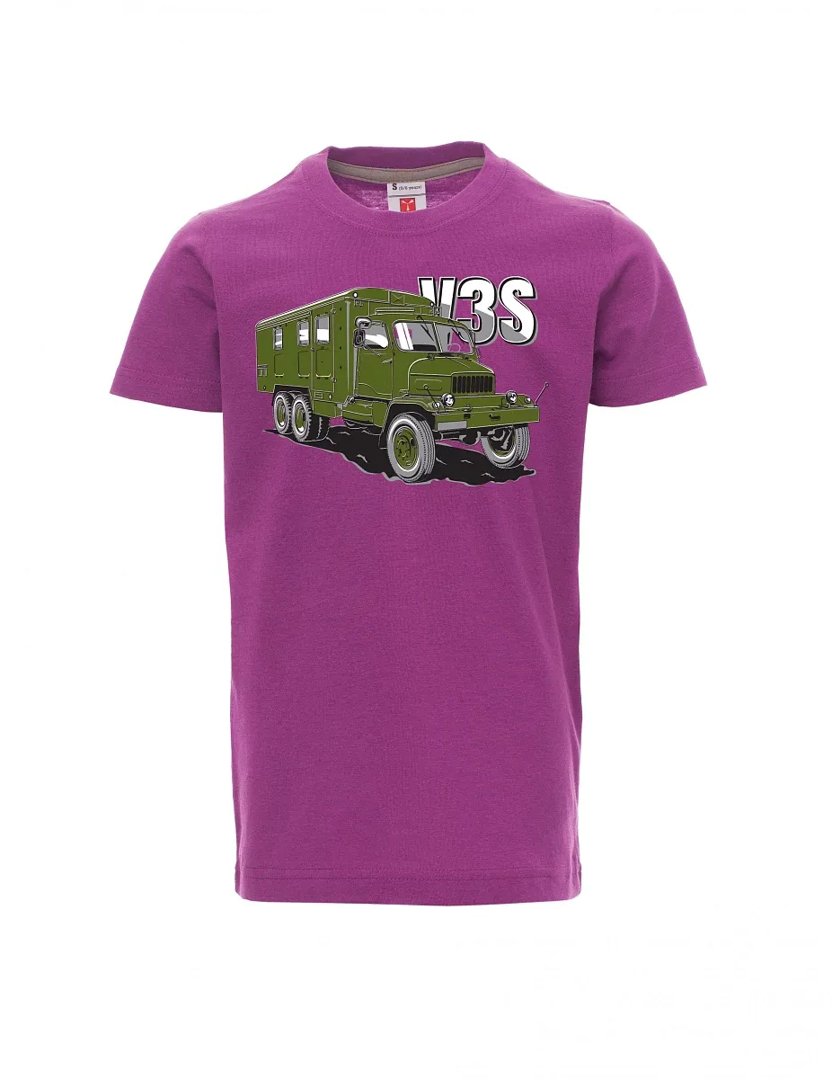 Violett Kinder T-Shirt LKW V3S Kabinett
