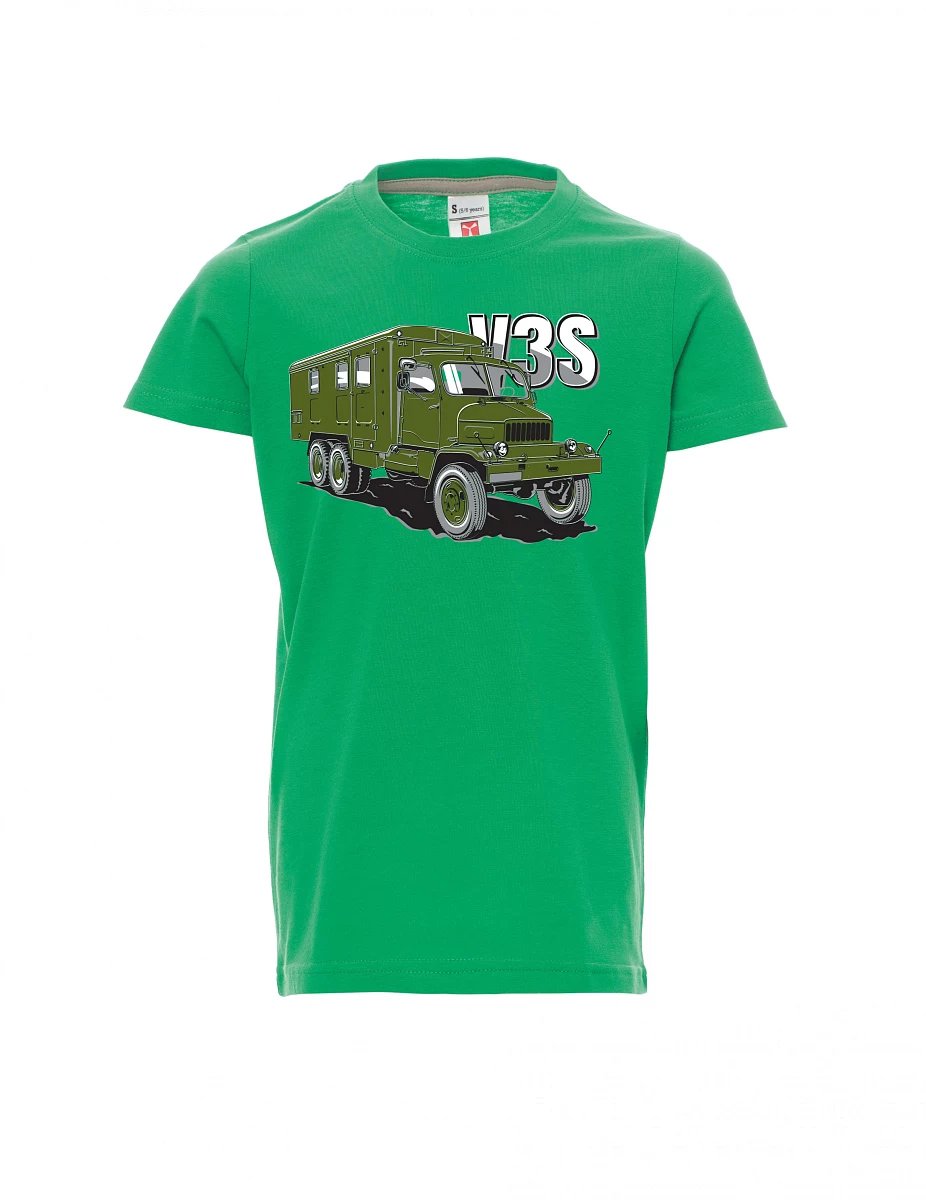 Grünes Kinder T-Shirt LKW V3S Kabinett