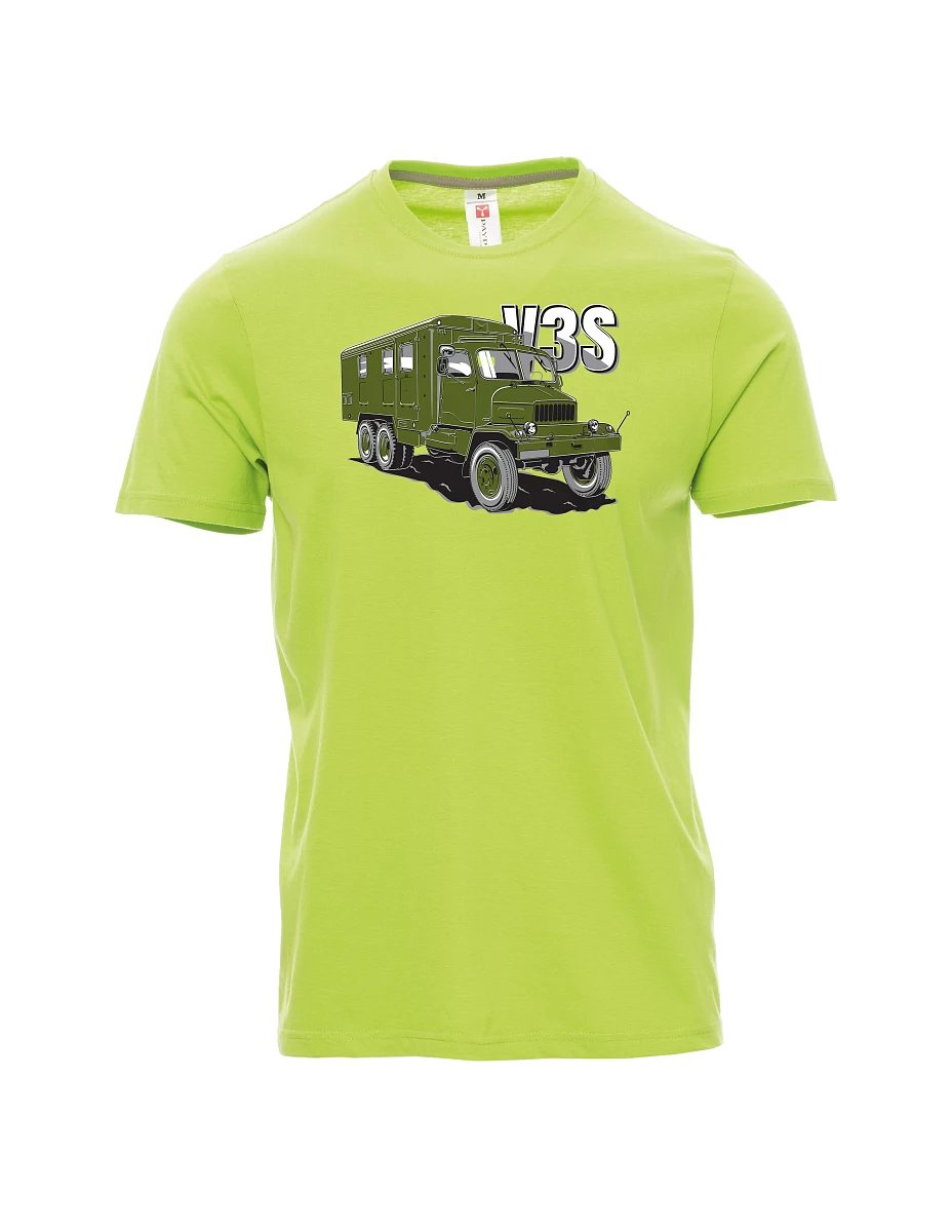 Hellgrünes T-Shirt für Männer LKW V3S Kabinett