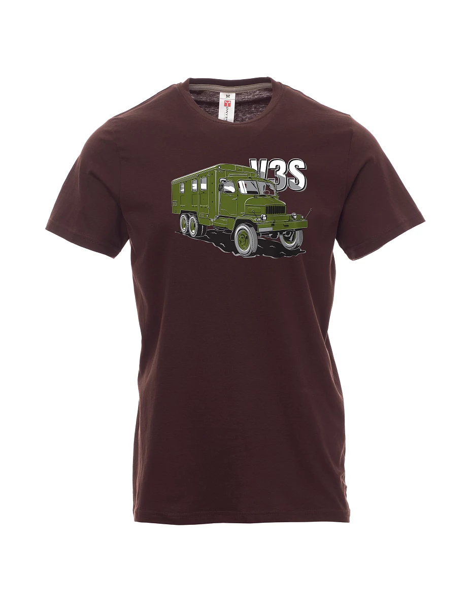 Dunkelbraun T-Shirt für Männer LKW V3S Kabinett