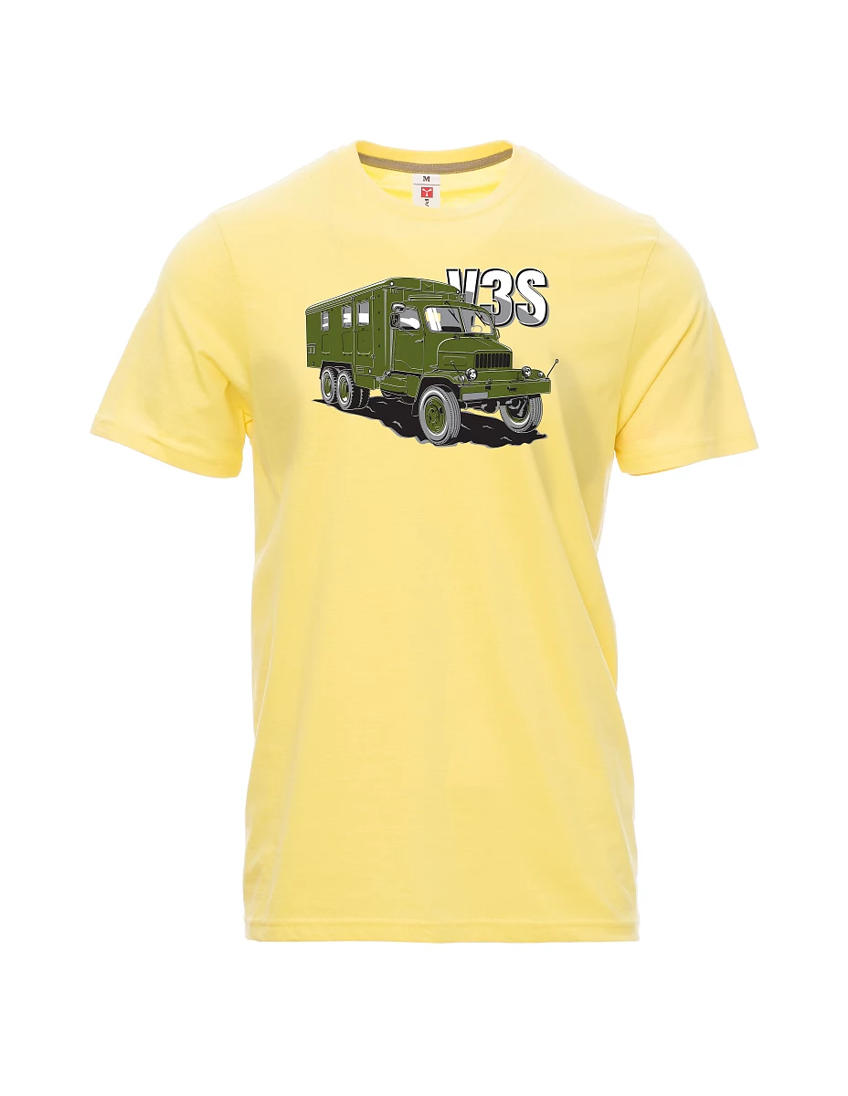 Hellgelb T-Shirt für Männer LKW V3S Kabinett