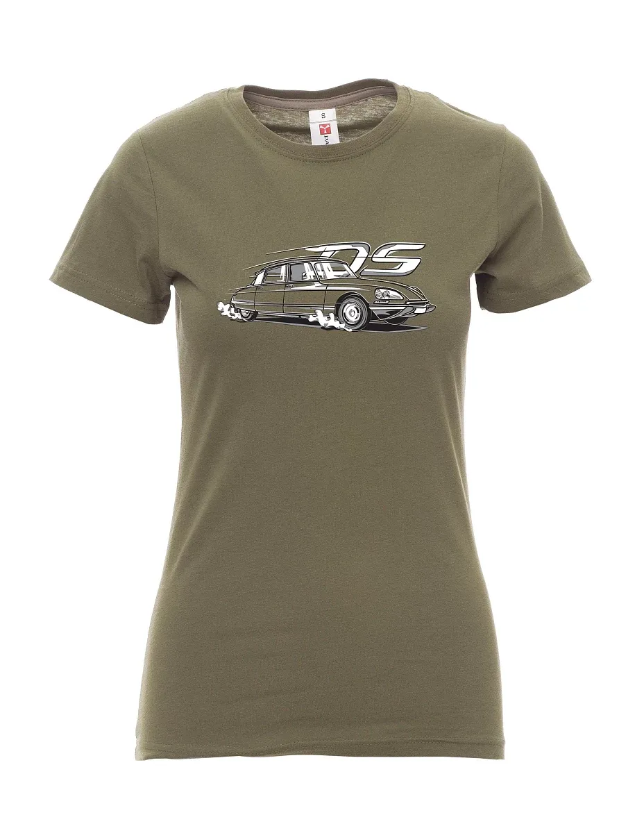 Khaki T-Shirt für Damen Französischer Veteran DS