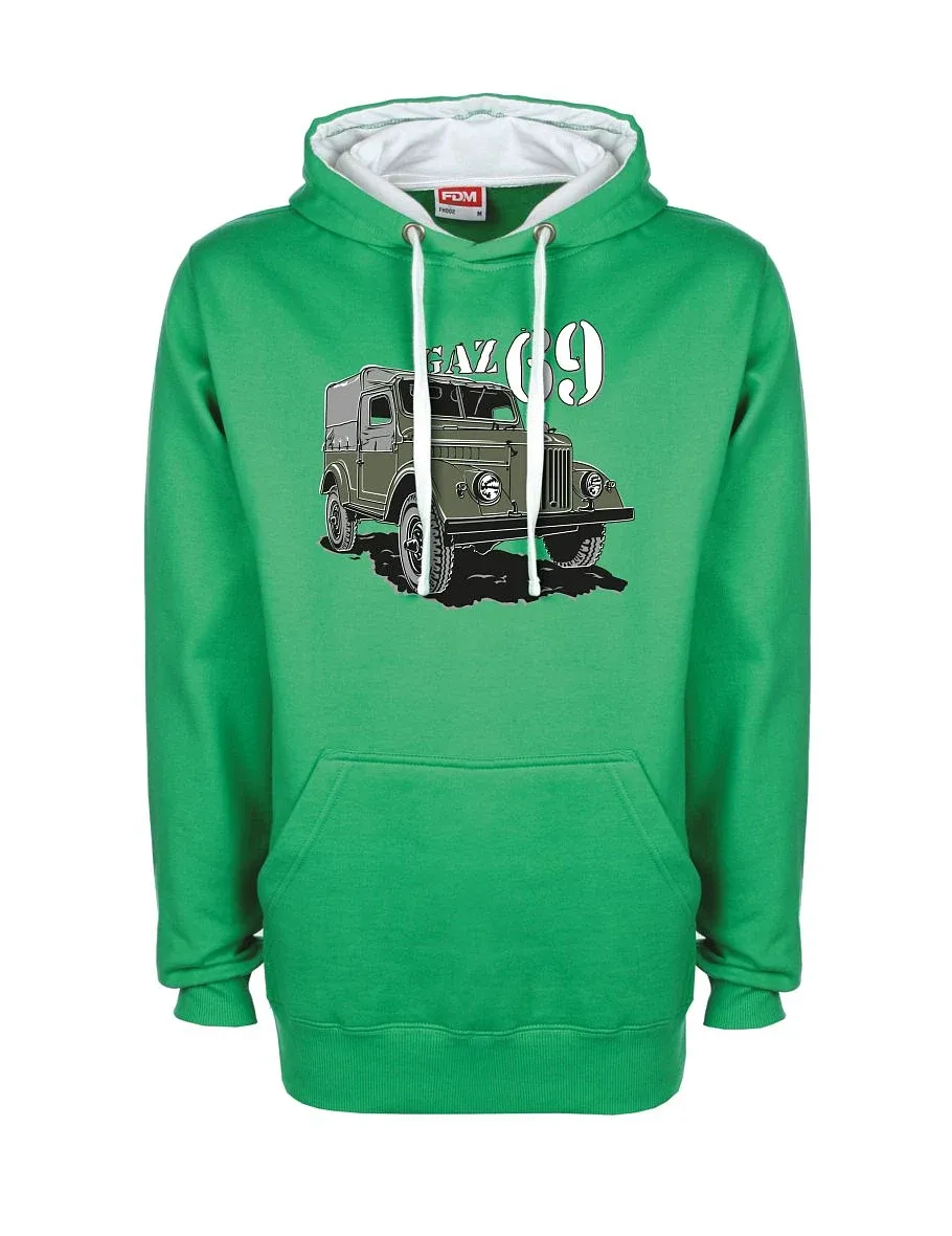 Weiß-grünes Sweatshirt GAZ 69