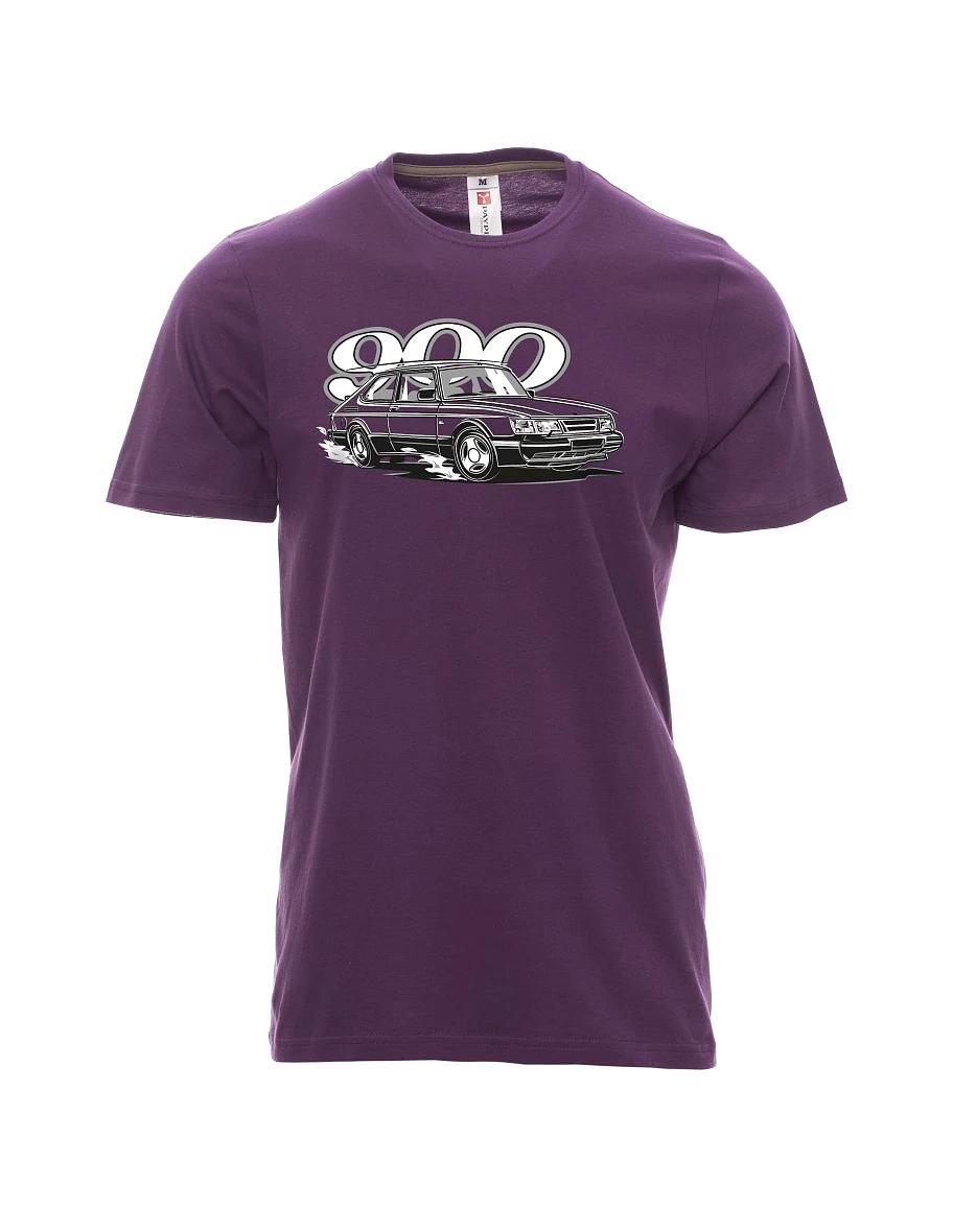 Violett T-Shirt für Männer Saab 900