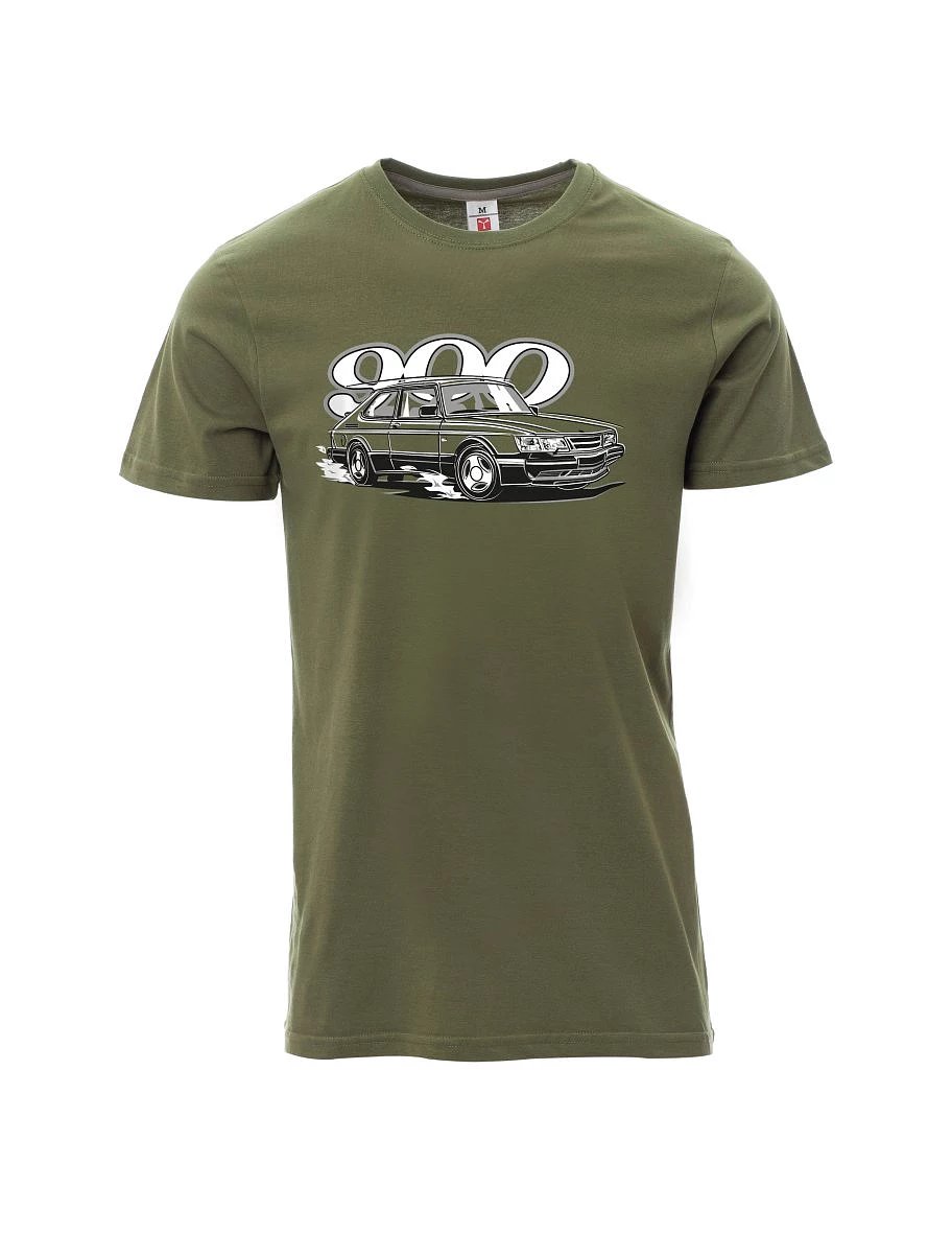 Khaki T-Shirt für Männer Saab 900