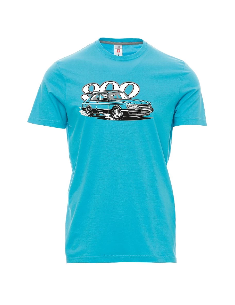 Atoll-blaues T-Shirt für Männer Saab 900