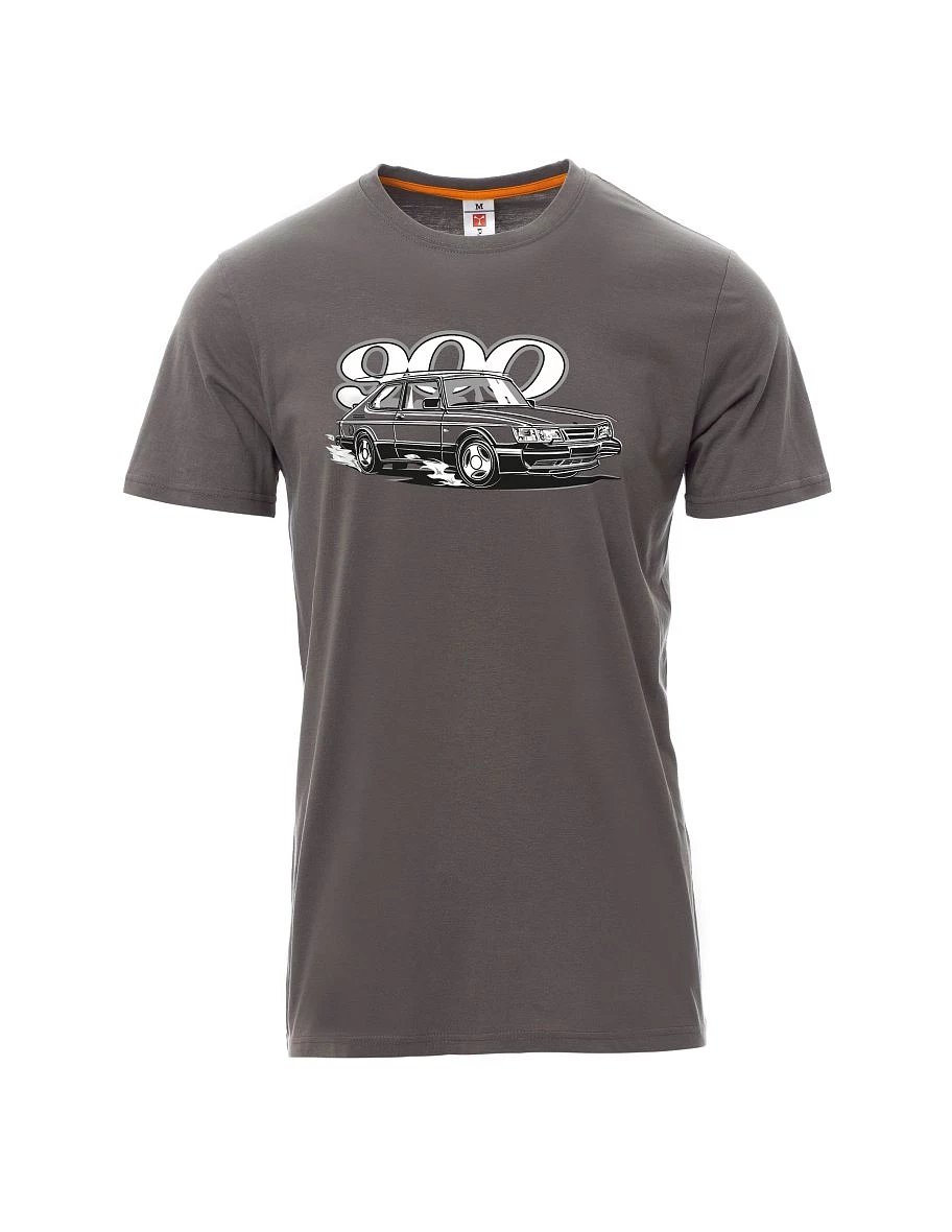 Graues T-Shirt für Männer Saab 900