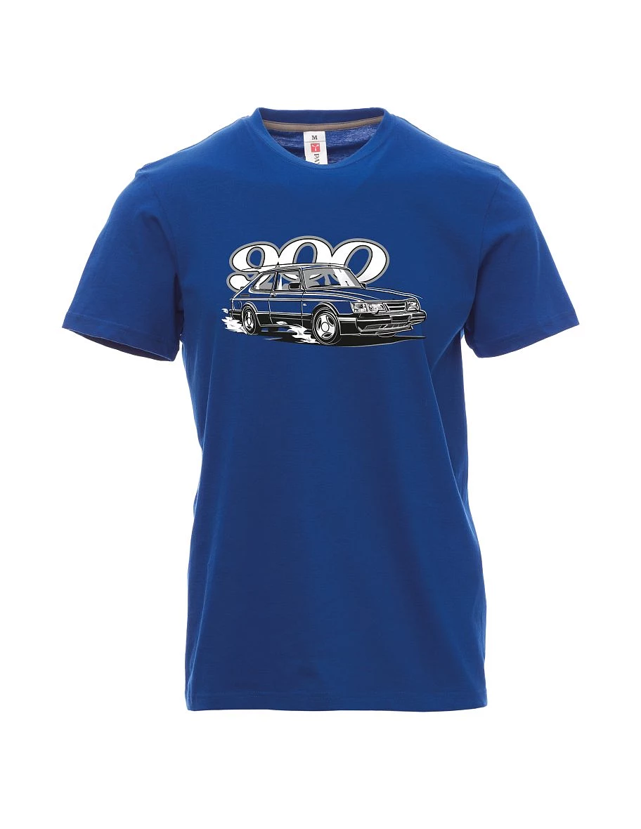 Blaues T-Shirt für Männer Saab 900
