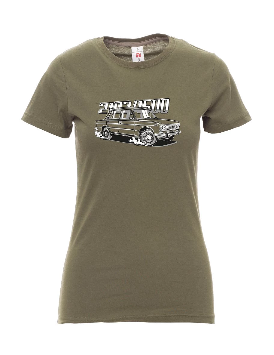 Khaki T-Shirt für Damen Lada 2103 / VAZ 1500