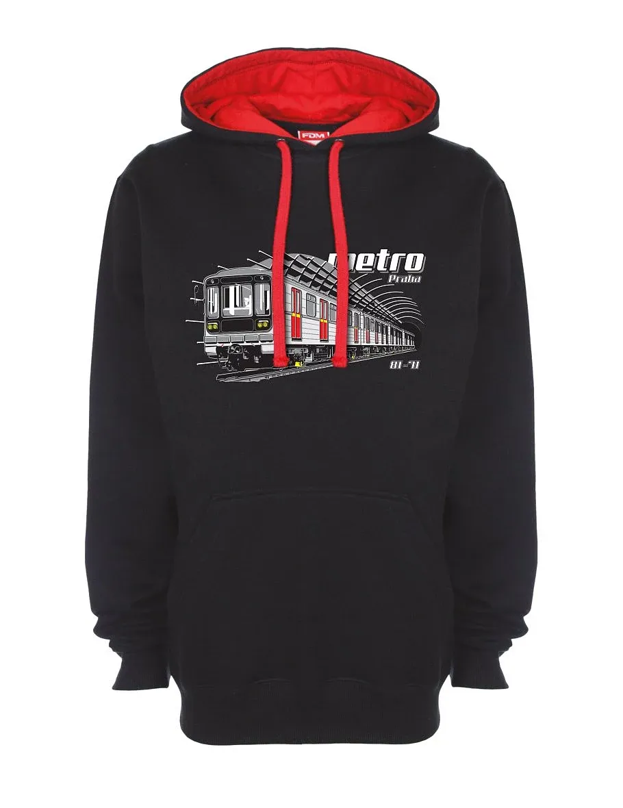 Rot-schwarzes Sweatshirt Metro 81-71