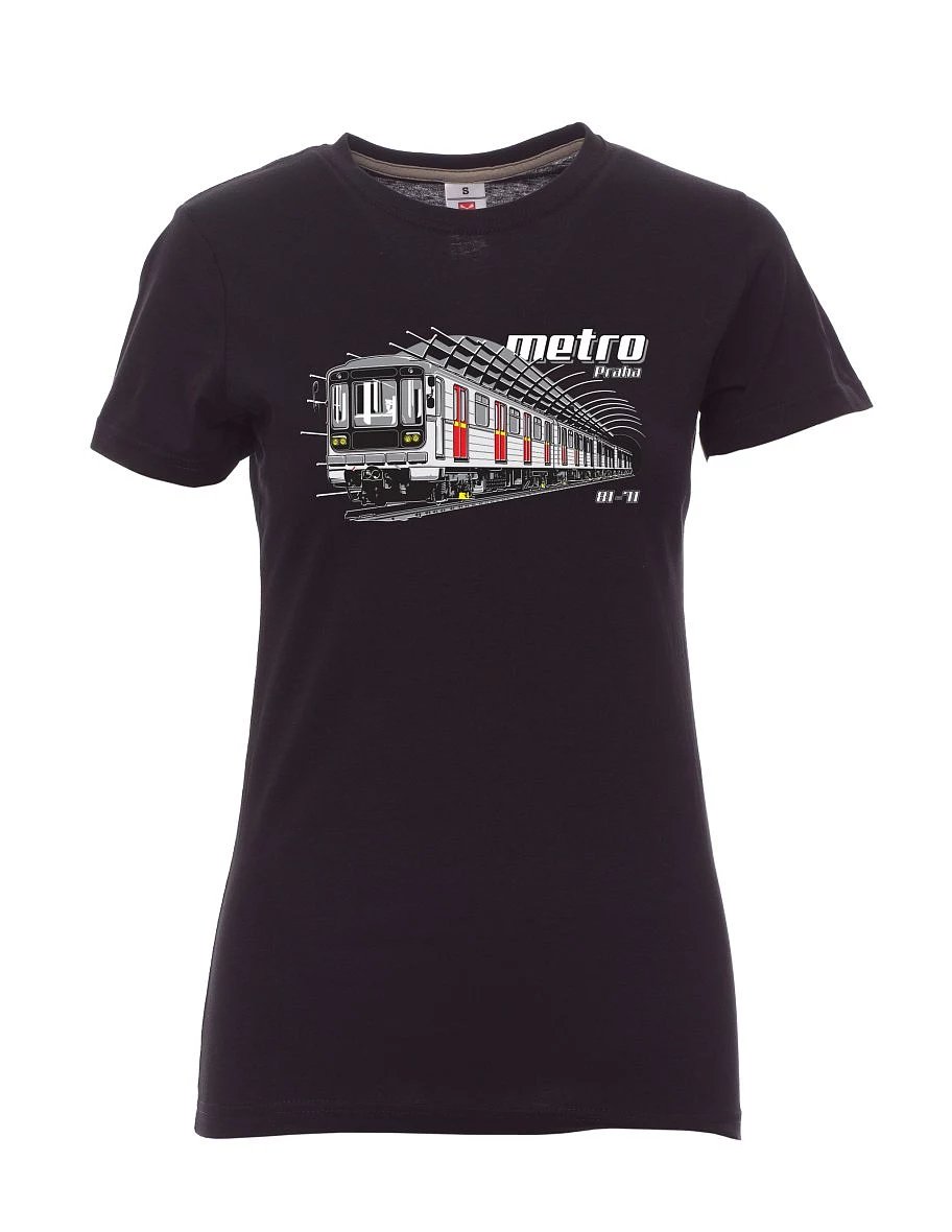 Schwarzes T-Shirt für Damen Metro 81-71