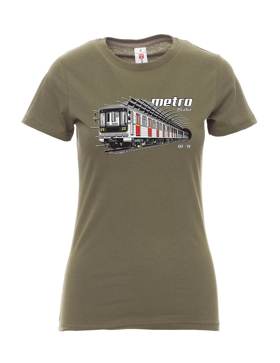 Khaki T-Shirt für Damen Metro 81-71